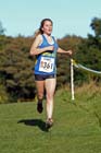 Anna Fawcett (Birtley AC) on the 2nd leg during the under-17s Northern Cross Country Relay, Graves Park, Sheffield.
